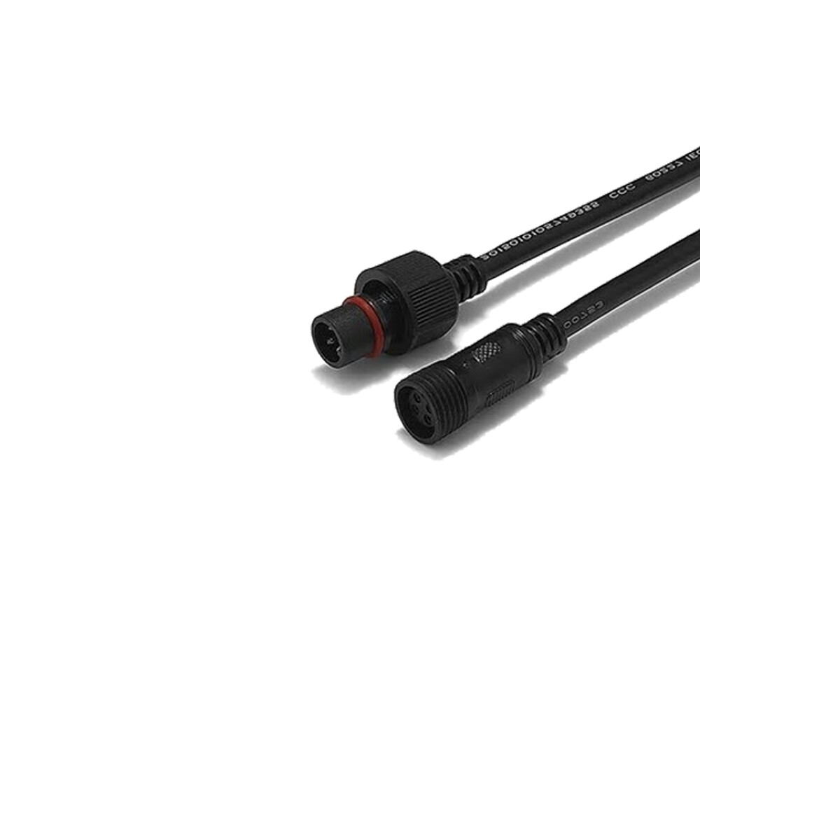 4 pin assembled round plug (black 0,30mm²)