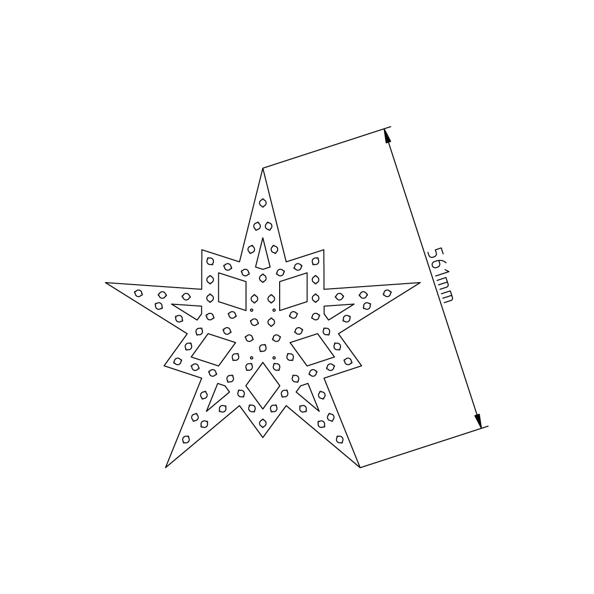 Star five pronged (60cm)